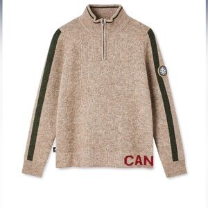 women’s quarter-zip sweater medium Canadiana warm
